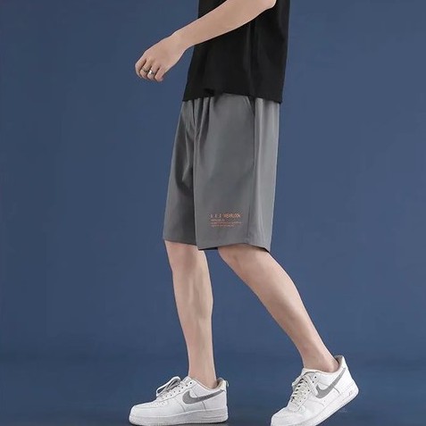 Quần short thể thao siêu mỏng nhanh khô in chữ tiếng anh có 5 màu thời trang cho nam size M-5XL