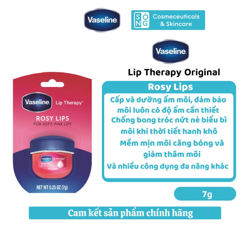 [AUTH] Sáp Dưỡng Môi Vaseline Lip Therapy 7G Mỹ