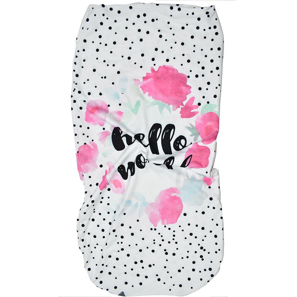 Túi ngủ chấm bi in chữ và băng đô xinh xắn cho bé