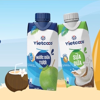Nước Dừa / Sữa Dừa nguyên chất Vietcoco 330ml (MUA 10 TẶNG 1)