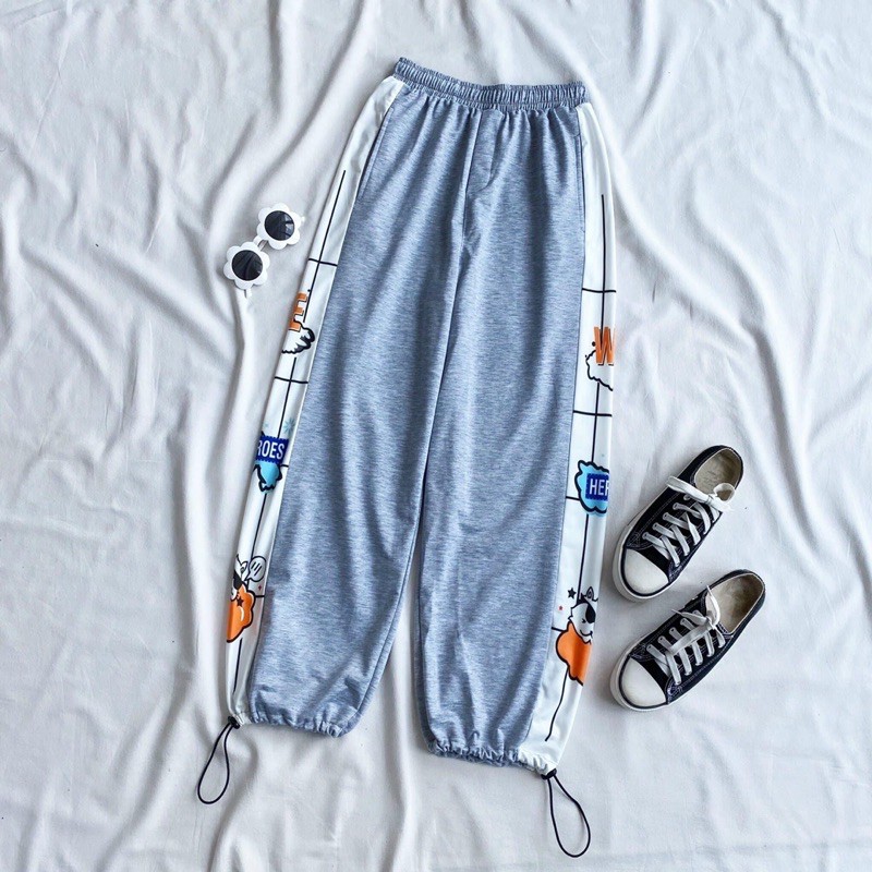 Quần LongPant Line Hoạ Tiết Có Dây Rút