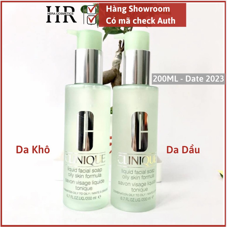 [Hàng Showroom] Sữa rửa mặt Clinique 200ml dành cho da dầu và da khô CAM KẾT CHÍNH HÃNG