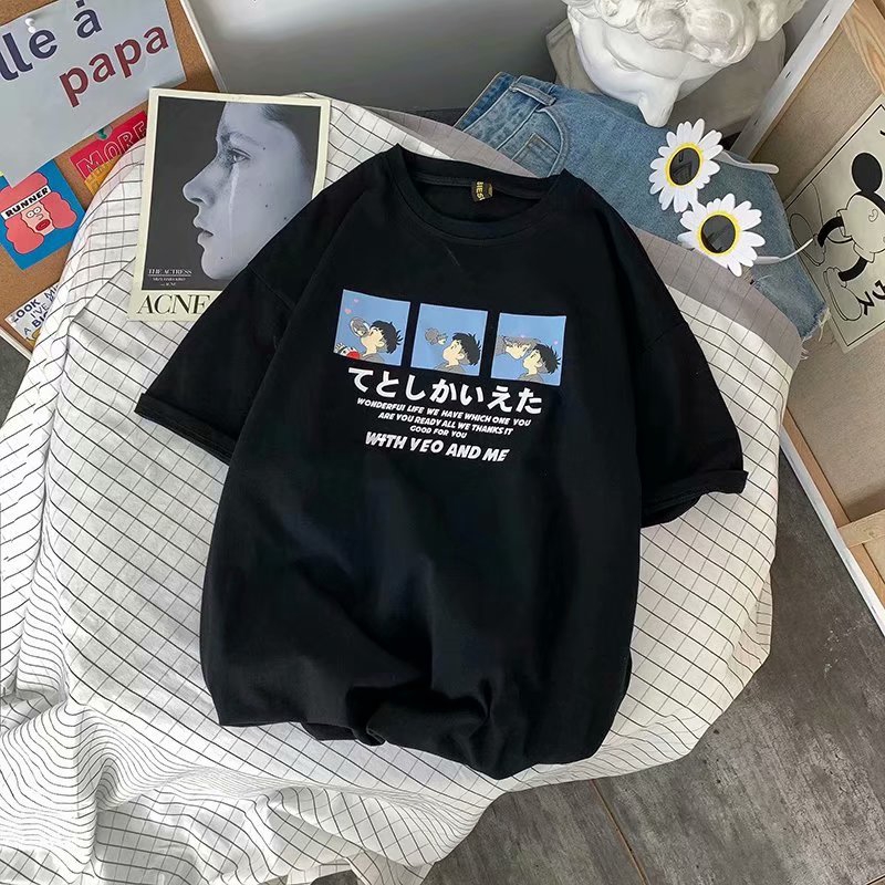 Áo Thun Tay Ngắn In Hình Cá Tính Trẻ Trung Hợp Thời Trang Hè Size S-5Xl | BigBuy360 - bigbuy360.vn