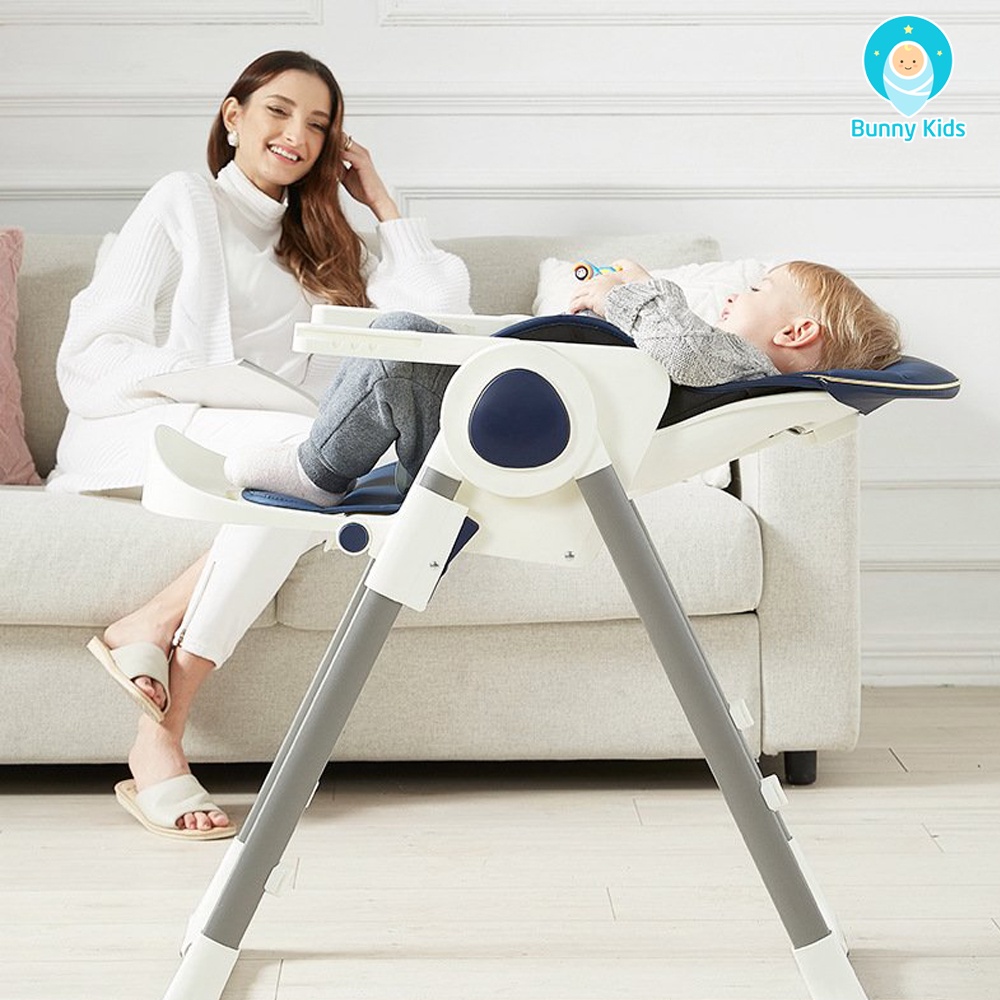 Ghế Ăn Dặm Cao Cấp Bellybaby Cho Bé Phiên Bản Nâng Cấp 2022, Gấp Gọn,Ngả Lưng 160 Độ, Bàn Ăn Rộng, Có Bánh Xe