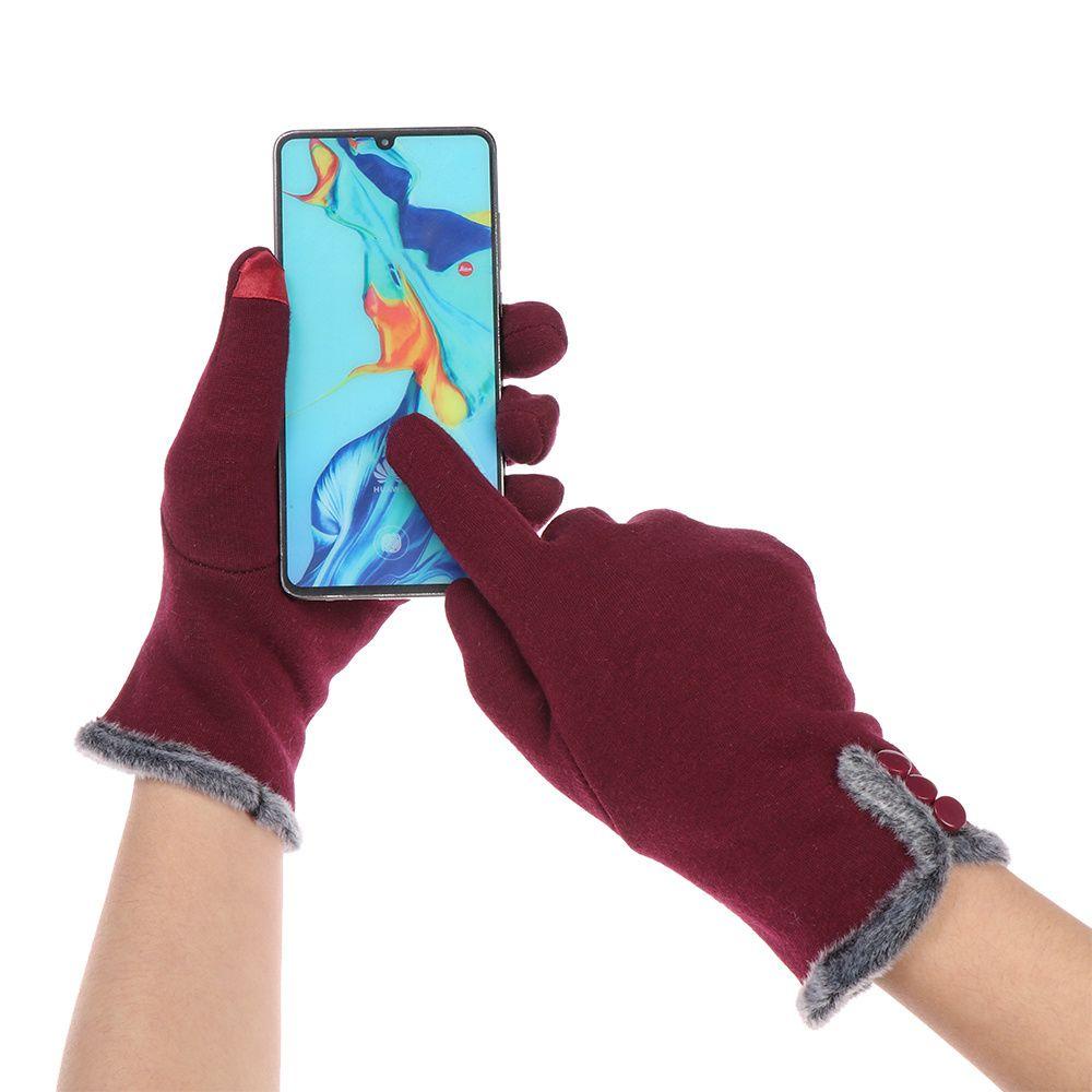 Găng Tay Giữ Ấm Mùa Đông Có Nút Cảm Ứng Màn Hình Cảm Ứng