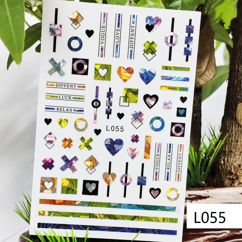 Miếng Dán Trang Trí Móng Tay 3D Hình Hoa Lá Mùa Xuân Hè