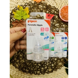 Set 2 Núm ti thay thế bình sữa cổ hẹp / Núm ti siêu mềm Pigeon cổ hẹp