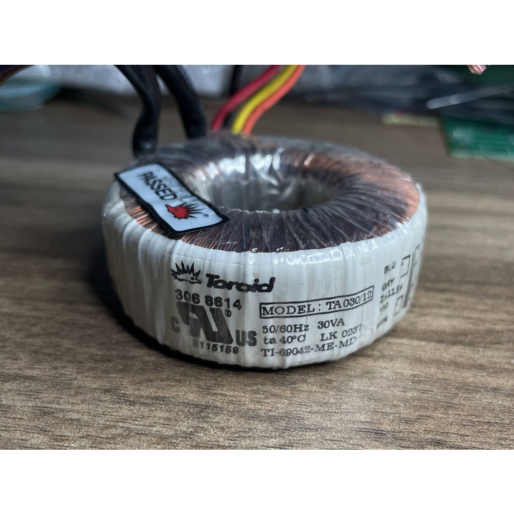 Biến áp xuyến Toroid 30VA 12VAC đôi