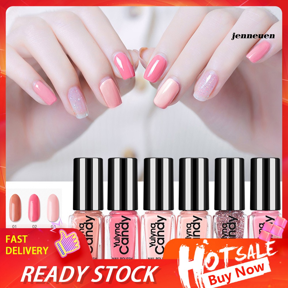 Bộ 6 Lọ Sơn Móng Tay Mau Khô Bền Màu Tiện Dụng