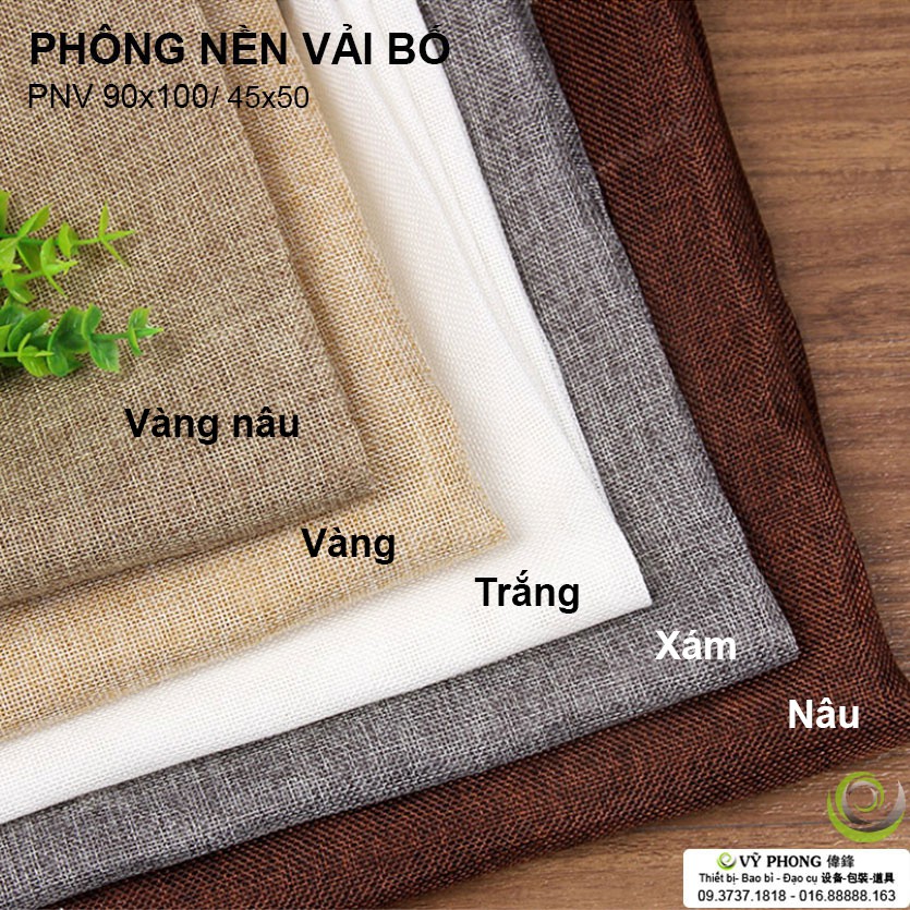 PHÔNG NỀN VẢI BỐ ĐŨI DECOR TRANG TRÍ CHỤP HÌNH SẢN PHẨM PNV-45x50 và 90x100