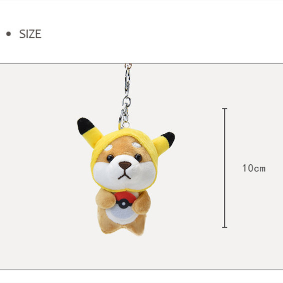 Móc khóa hình cún corgi nhồi bông đáng yêu