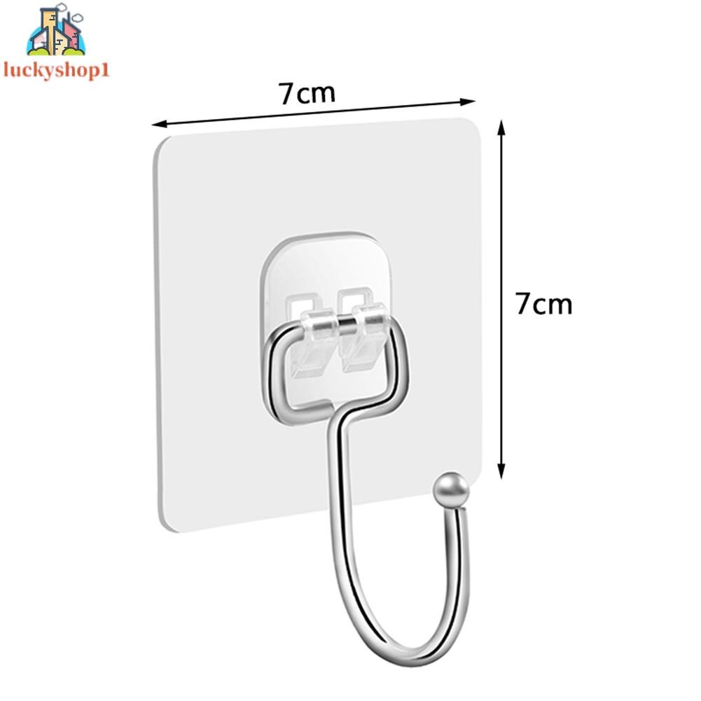 5* Wall Hooks Strong Self-Adhesive Door Home Kitchen Bathroom Suction Cup Hooks