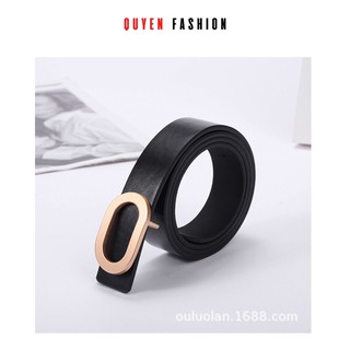 Thắt lưng nữ quyên fashion, đai da pu hàng cao cấp, dây mặt ô voan basic, thắt eo váy thời trang cá tính - tl010