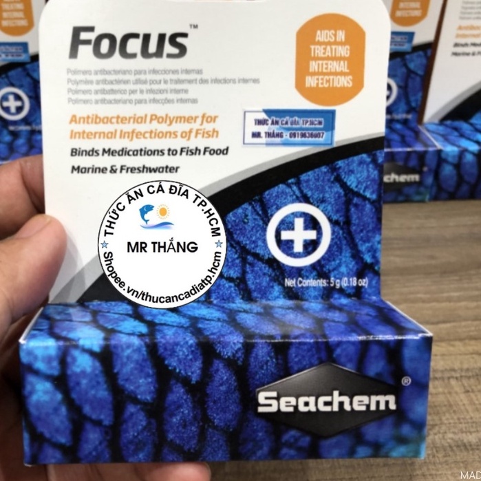 Bột Seachem Focus : Đ.iều trị kháng vi khuẩn tập trung cho cá