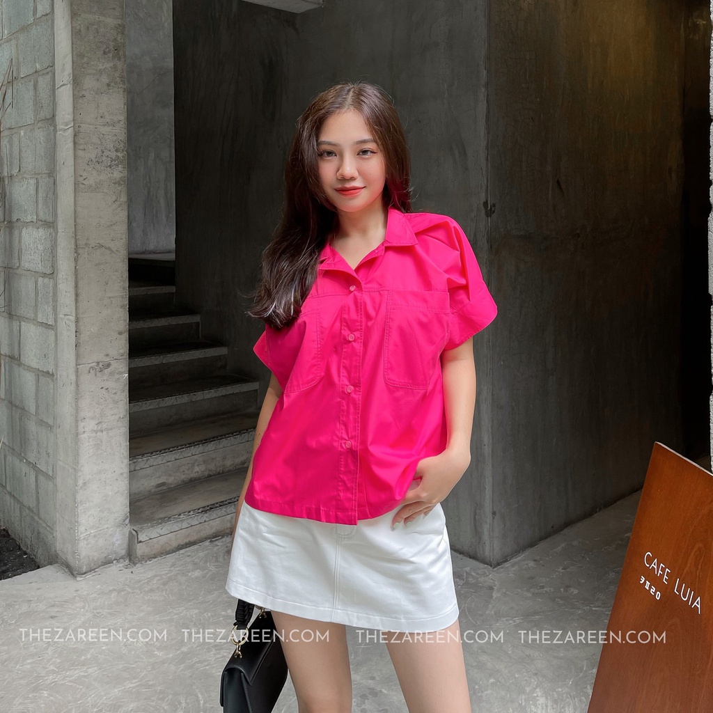 ZAREEN | ÁO SƠ MI 2 TÚI ZAREEN SOM59 - HỒNG