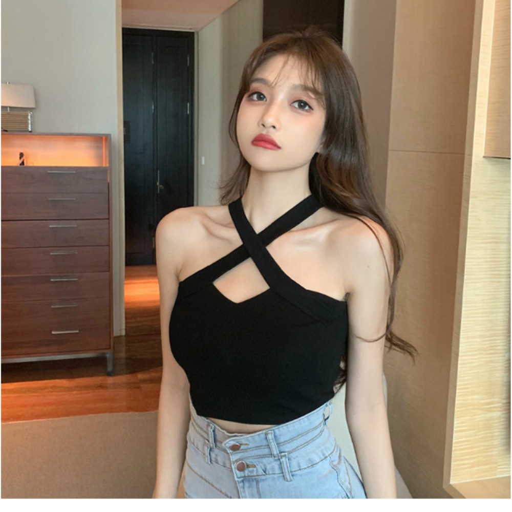 Áo hai dây nữ croptop dáng ôm body phong cách quyến rũ dành cho nữ ATILA.SHOP