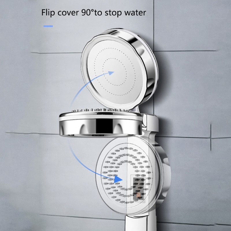 Vòi Hoa Sen Áp Suất Cao 90 Độ Màn Hình Hiển Thị Nhiệt Độ Nước