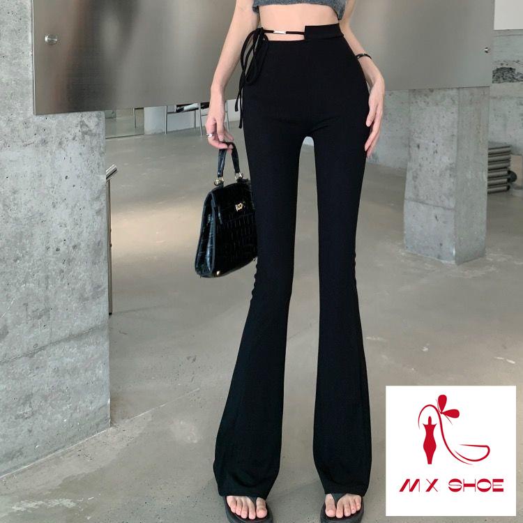 M & X  Quần Tây Ống Loe Lưng Cao Dáng Ôm Thời Trang Thu Đông Hàng Mới Dành Cho Bạn Nữ