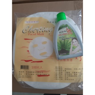 Bịch 100 miếng mặt nạ giấy lột mụn và 1 chai gel lột mụn 200g HÀNG CHUẨN LOẠI 1