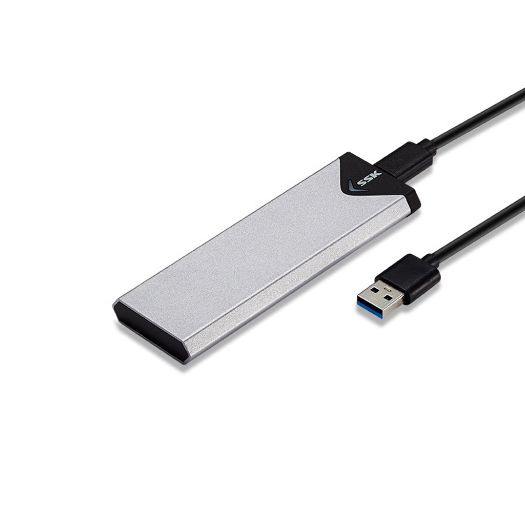 Box chuyển SSD M2 Sata sang ổ cứng di động - SSK SHE-C320 chuẩn USB 3.0 - 5Gbps M.2- Hàng Chính Hãng Bảo Hành 12 Tháng
