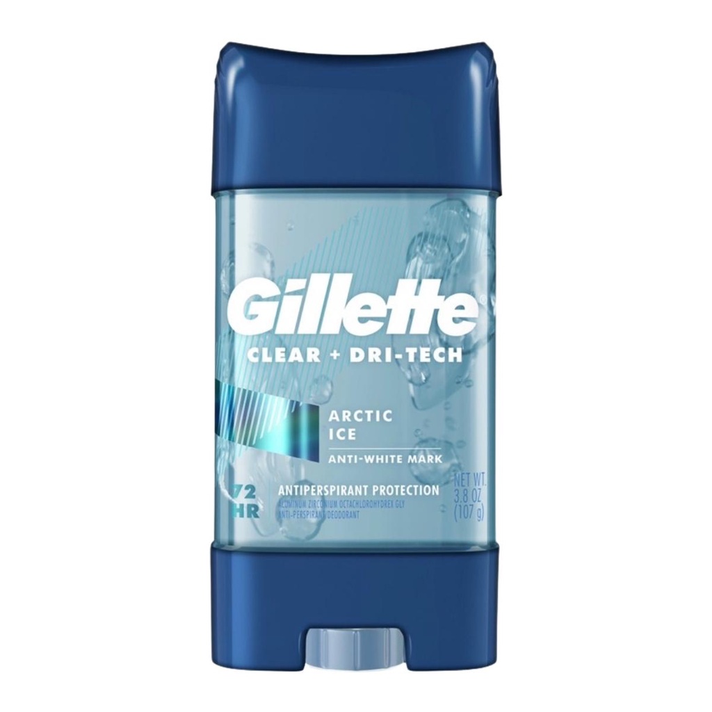 Lăn khử mùi Gillette Clear Dri Tech dạng gel 107g Mỹ - Hàng nhập khẩu