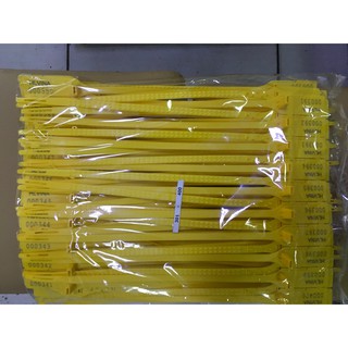 ( Có VAT) Seal nhựa niêm phong dạng trơn thẳng in seri cho xe hàng ( Bịch 100 chiếc)