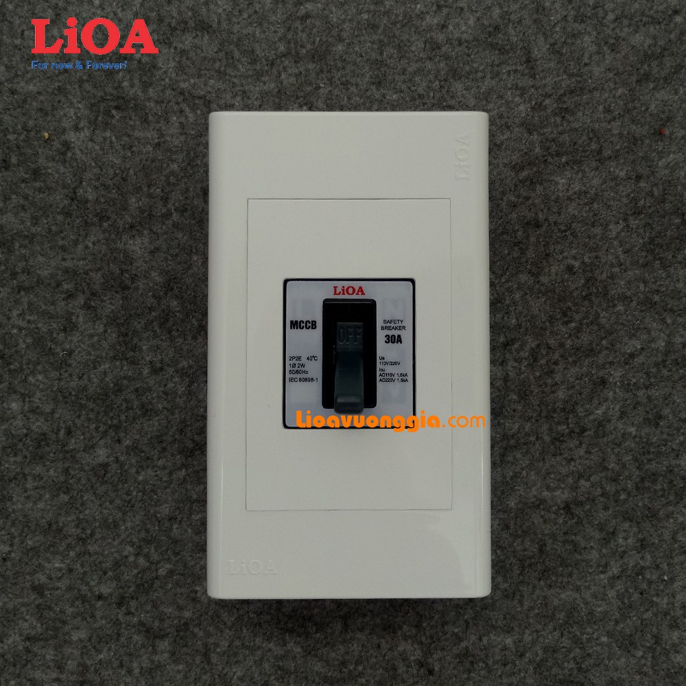 Combo cầu dao tự động an toàn APTOMAT LiOA 30A loại 2 cực 2 tiếp điểm - Lắp nổi lớn