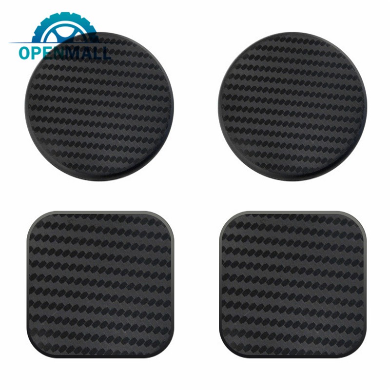 Bộ 2 miếng lót cốc nước bằng sợi carbon dùng trên xe hơi