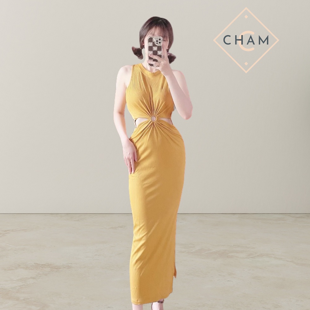 Váy body nữ cotton cao cấp Cham đầm ôm bó sát công sở, đi chơi xinh xắn | BigBuy360 - bigbuy360.vn