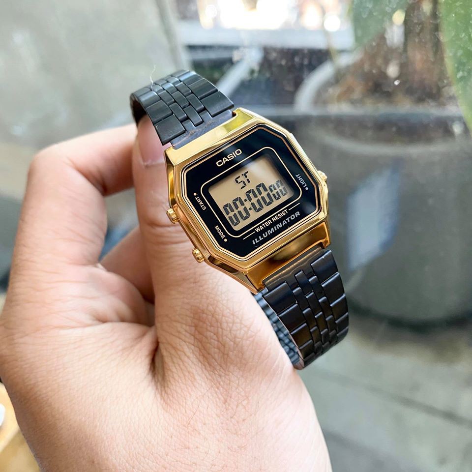 Đồng hồ Casio Nữ La680 Gold Black - Hàng chính hãng - Full Box - tem tag Bảo hành 1 năm