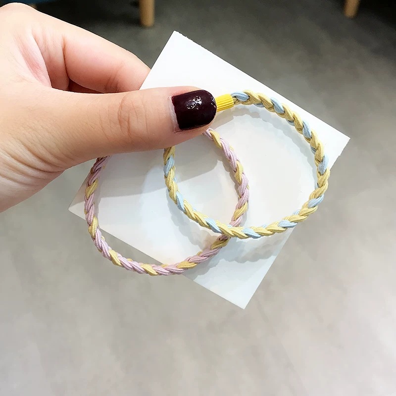 Bộ 2 dây buộc tóc đàn hồi xinh xắn thời trang dành cho nữ