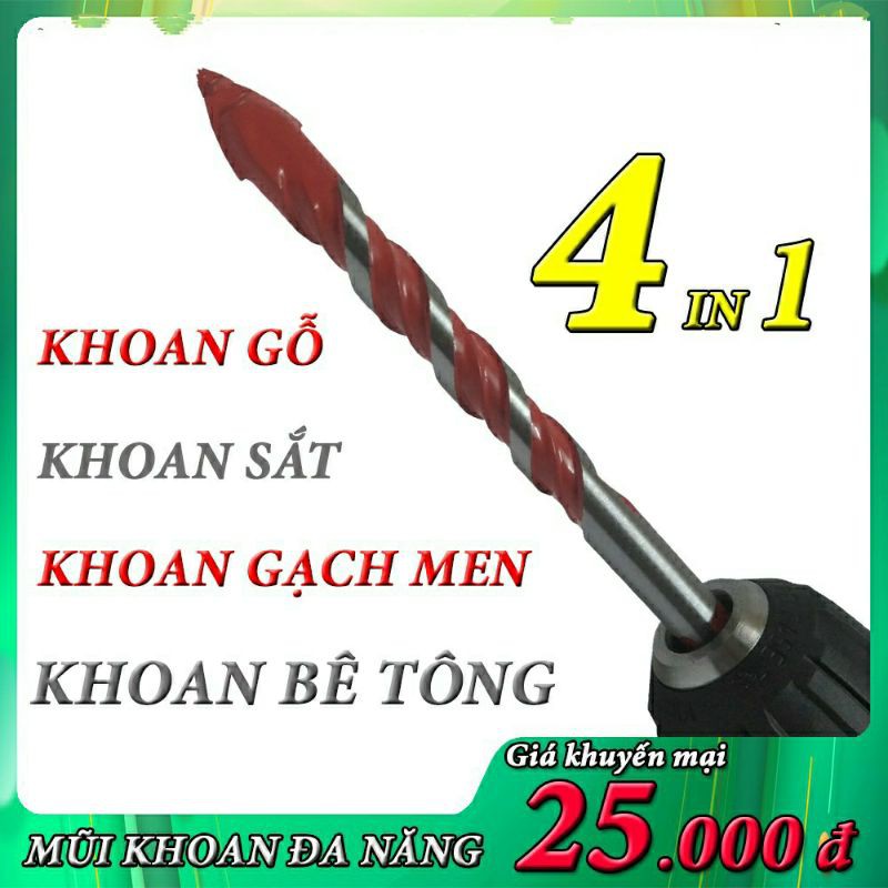 MŨI KHOAN ĐA NĂNG 4 TRONG 1