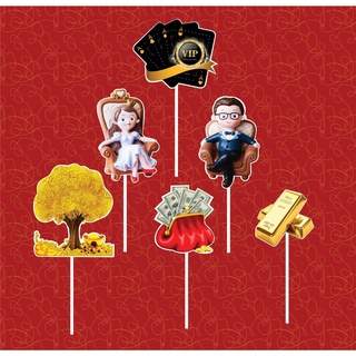 Set công tử giấy trang trí bánh