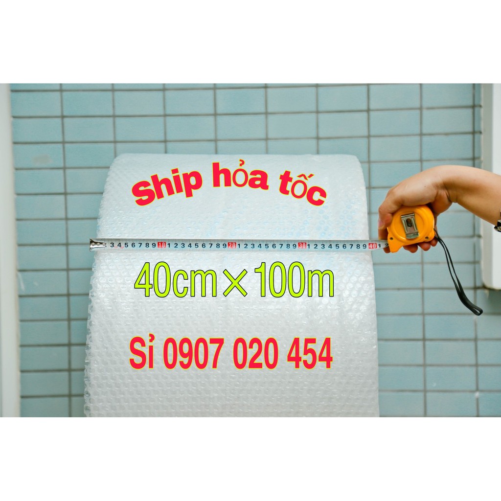 Cuộn Bong Bóng Khí - Màng xốp hơi - Xốp nổ - gói hàng chống xốc 0,4mx100m