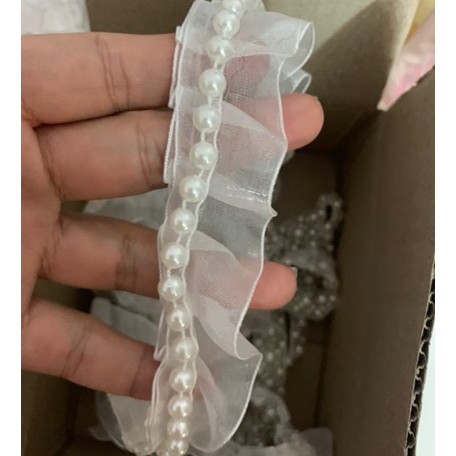 Dây Viền Hạt - Ren Viền - Ren Bèo Trang Trí Áo Váy