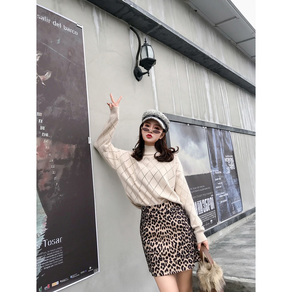 ( Sẵn ) Chân váy chữ A da beo lưng cao siêu đẹp | BigBuy360 - bigbuy360.vn