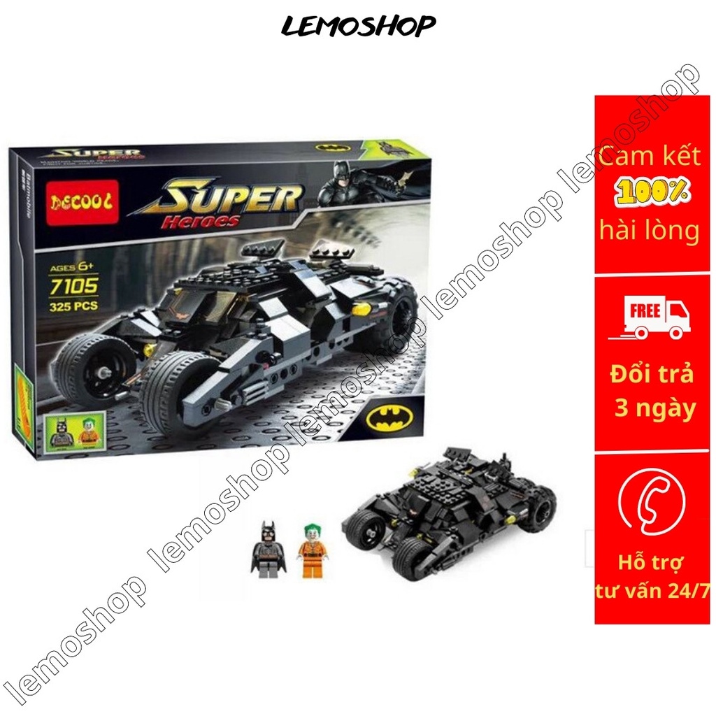 (ĐỒ CHƠI LEGO GIÁ RẺ) [Free ship nội thành] ✌ Lắp Ráp xếp hình Lego 7105: Siêu Xe Tumber Của Người Dơi Batman (ảnh thật)