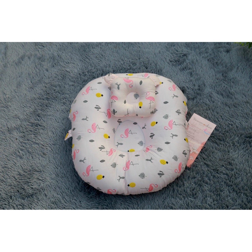 Đệm Chống Trào Ngược Cho Bé( Tặng Kèm Gối Chống Bẹp đầu ), Gối Tập Ngồi Cho Bé