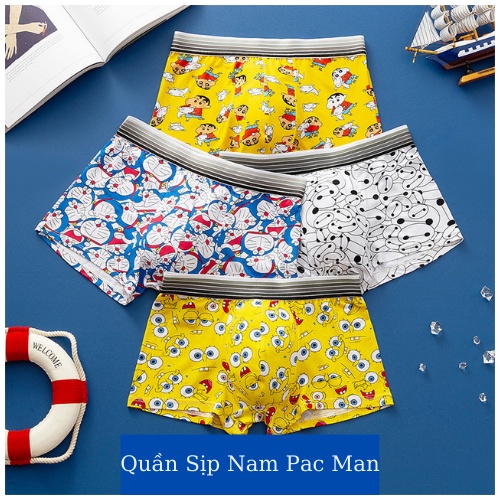 Quần sịp nam hoạt hình họa tiết cạp quần to chắc chắn co giãn 4 chiều mềm mịn thoáng khí PMA00A