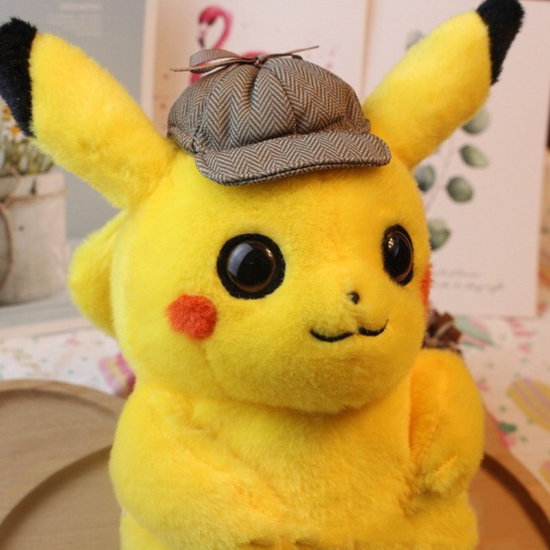 đồ chơi nhồi bông Hình Thám Tử Pikachu Dễ Thương 28cm