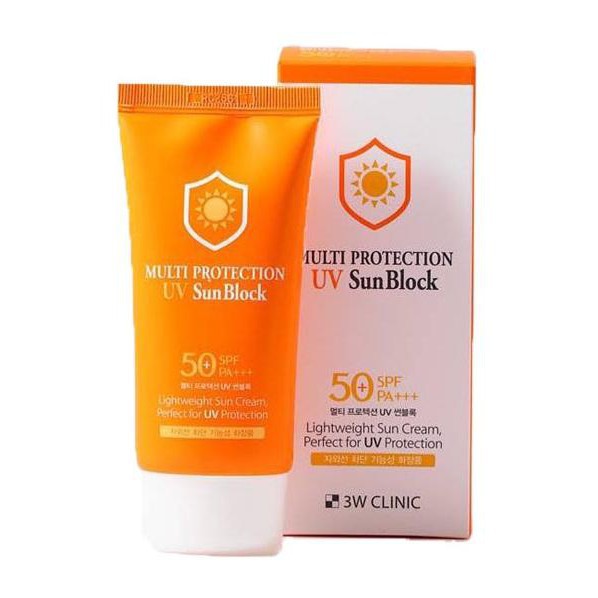 [Chính hãng] Kem chống nắng Multi Protection Uv Sun Block 3W Clinic Hàn Quốc 70ml