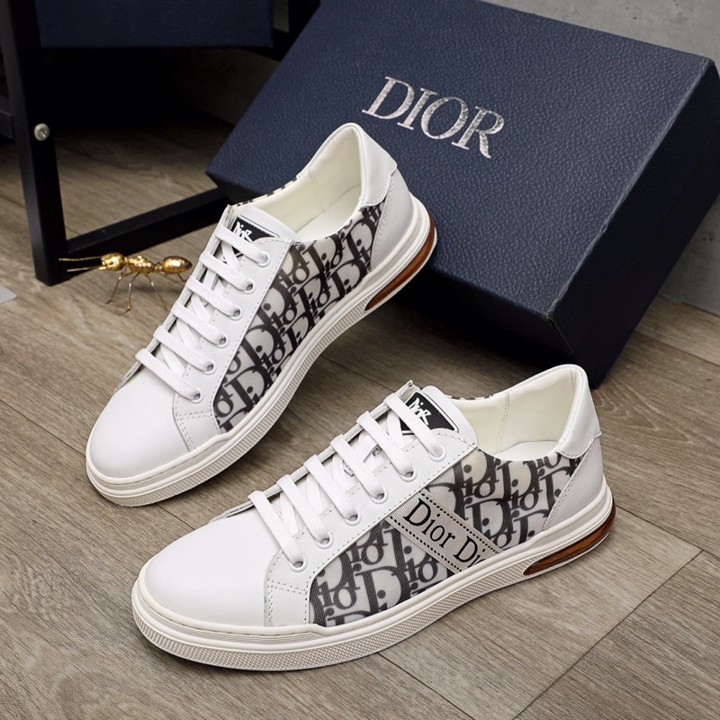 Giày thể thao nam hai cạnh in chữ thương hiệu Dior CD cao cấp