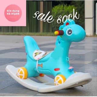 Ngựa bập bênh, chòi chân cho bé 2in1/xe chòi chân cho bé/xe chòi chân