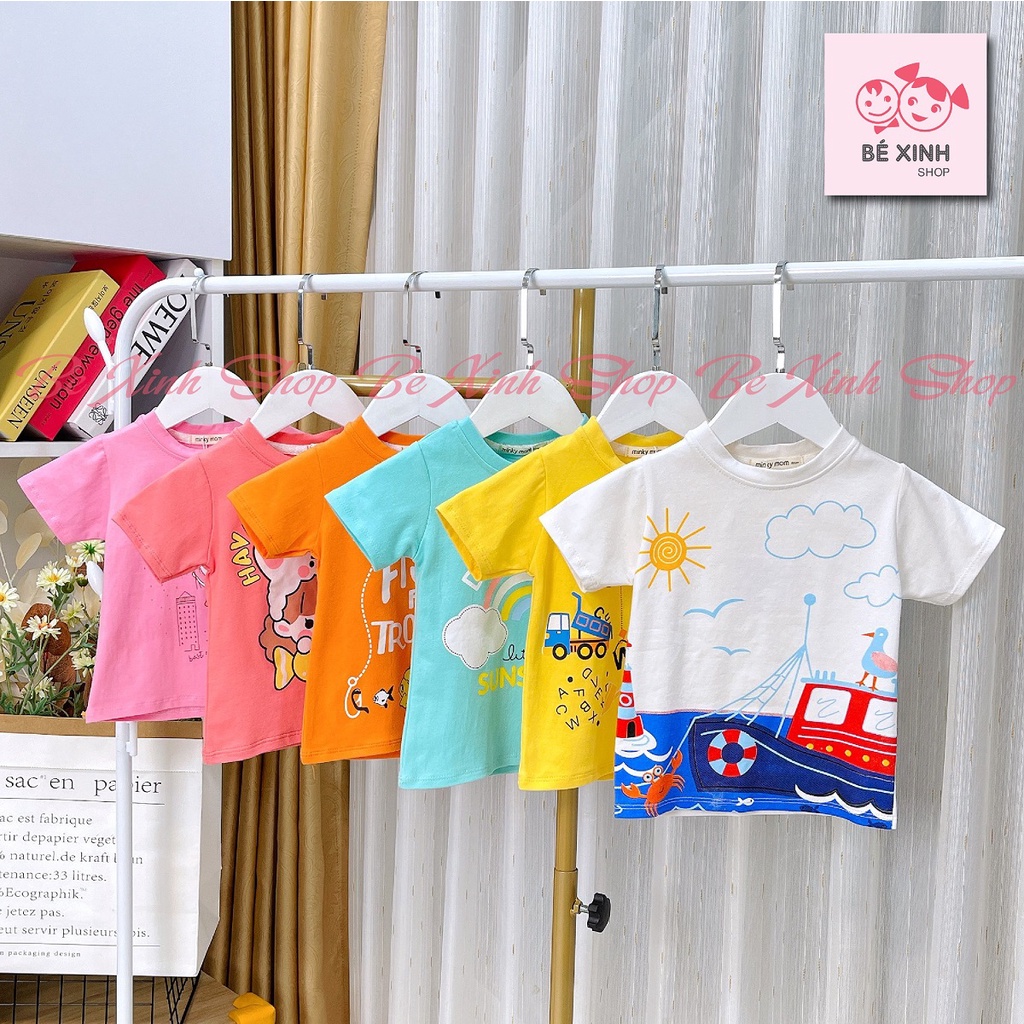 Áo thun áo phông cộc tay cho bé trai bé gái [Mới Nhất] Áo thun 100% cotton cho bé trai gái trẻ em ngắn cộc tay hàn quốc