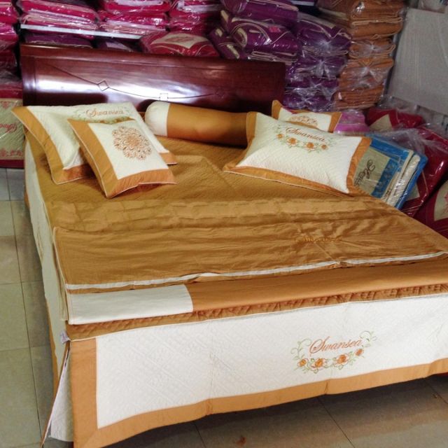 Set chăn ga gối satin cao cấp