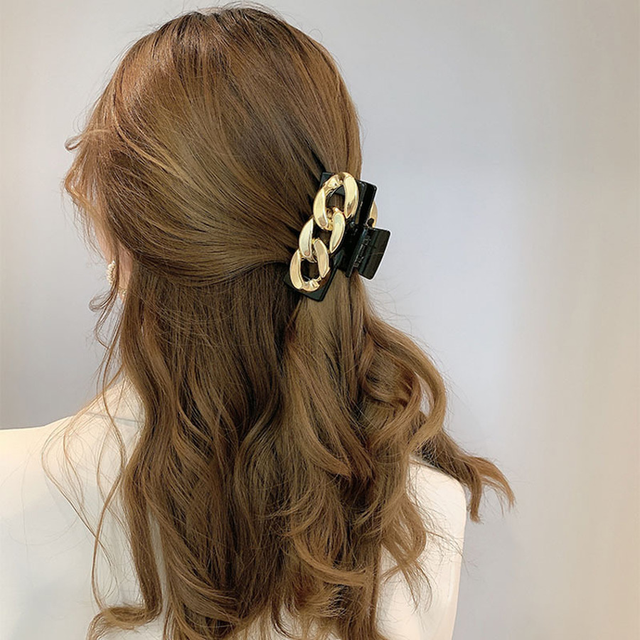 Kẹp Tóc Kim Loại Mạ Vàng Phong Cách Hàn Quốc Cho Nữ