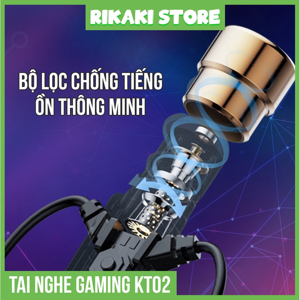 [FREESHIP] Tai Nghe Gaming KT-02 Chính Hãng Có Mic Lọc Tiếng Ồn Chuyên Dụng Cho Free Fire, PUBG, Liên Quân