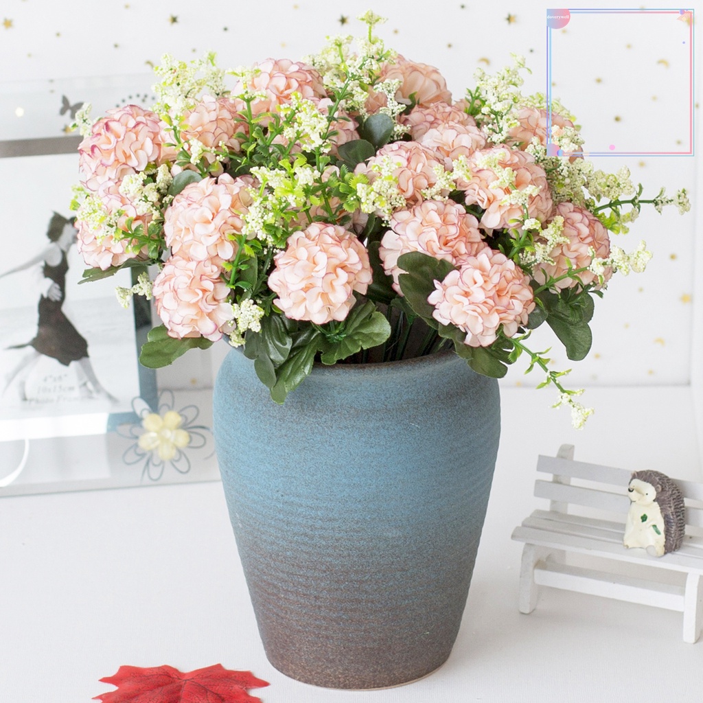 1 Bó Hoa Cẩm Tú Cầu Nhân Tạo 5 Đầu Trang Trí Tuyệt Đẹp