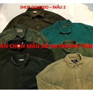 Chọn mẫu - SƠ MI NHUNG TĂM 2HAND ( secondhand ) loại 1 - Mẫu 2 - dosi2do