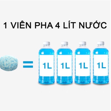 Viên Sủi Rửa Kính Xe Ô Tô - 1 Viên Dùng Cho 4 Lít Nước